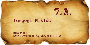 Tunyogi Miklós névjegykártya